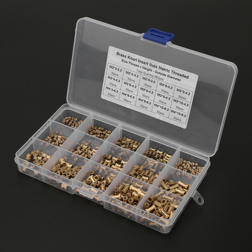 Durable And Reliable Brass Knurled Thread Inserts With Secure Fixation For3D Printed Objects, Corrosion Resistance Embedded Nut Easy Installation In 1