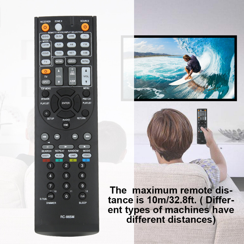 Rc-865M Replacement Remote Control For Av Receiver Tx Nr525, 2Xaa Not Included 4931392488953