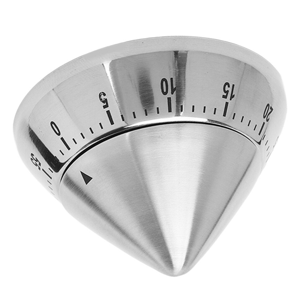 Stainless Steel Kitchen Timer 60-Min Sauna Clear Dial Mechanical Pointer