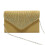 Women's rhinestone envelope clutch bag gold 1