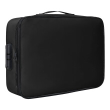Feuerfester Aktenorganizer mit Schloss – Hartschalen-Dokumentenbox, tragbarer Akkordeonordner für Zuhause/Büro/Reisen, kompatibel mit Laptops