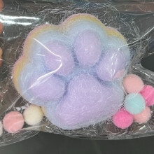 Pequeños juguetes blandos hechos a mano con forma de pata de gato para aliviar el estrés, juguetes blandos Kawaii transparentes con forma de pata