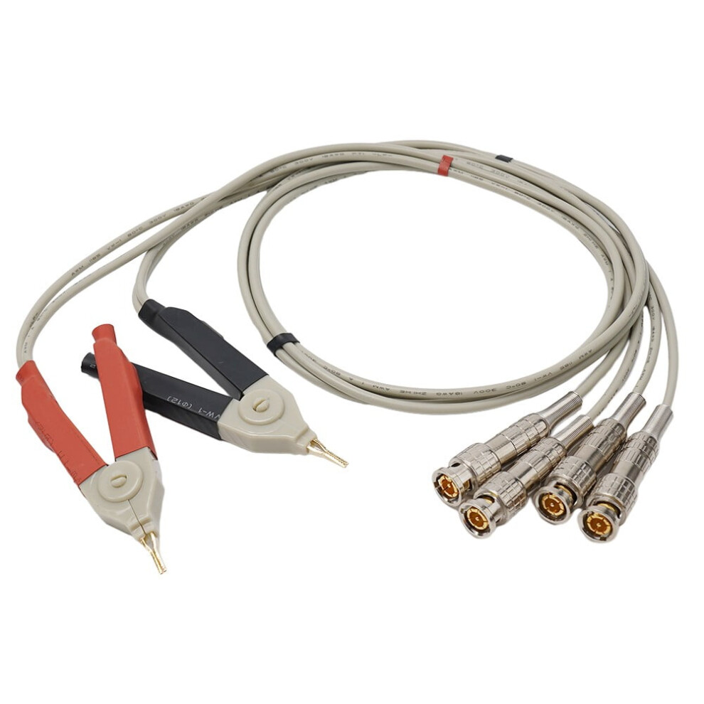 Lcr Meter Test Leads Cable Terminal Kelvin Clip Wires W/ 4 Bnc Male Plug New 9551475461571