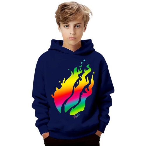 Kids Flame Hoodie Lightweight Pullover Sweatshirt 1 pc