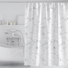 Wasserdichter Duschvorhang mit Haken, EVA-Material, maschinenwaschbar, tragbar, vielseitig – kompatibel mit Standard-Duschstangen