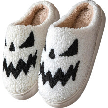 Pantofole per uomo e donna, pantofole in peluche per le vacanze, zucche, carine, in memory foam, scarpe da casa per coppie, B, 9