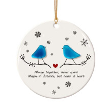 Enfeite de Natal 2D em Vidro – Decoração Festiva para Casa/Escritório, Presente Elegante para Casais, Centro de Mesa – Compatível com Temas