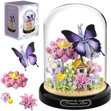 Schmetterlings- und Blumenstrauß-Bausets mit Tieren für Erwachsene und Mädchen (nicht kompatibel mit Lego)