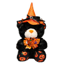 TERGAYEE Oso de peluche de Halloween, muñeco suave con sombrero – Compatible con regalos de Navidad y Halloween para niños