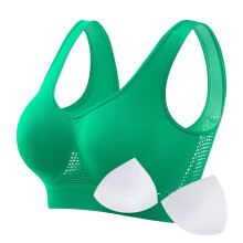 Soutien-gorge de sport grande taille pour femmes, soutien-gorge de sport respirant, rembourré, sans armatures, effet push-up, idéal pour la course,