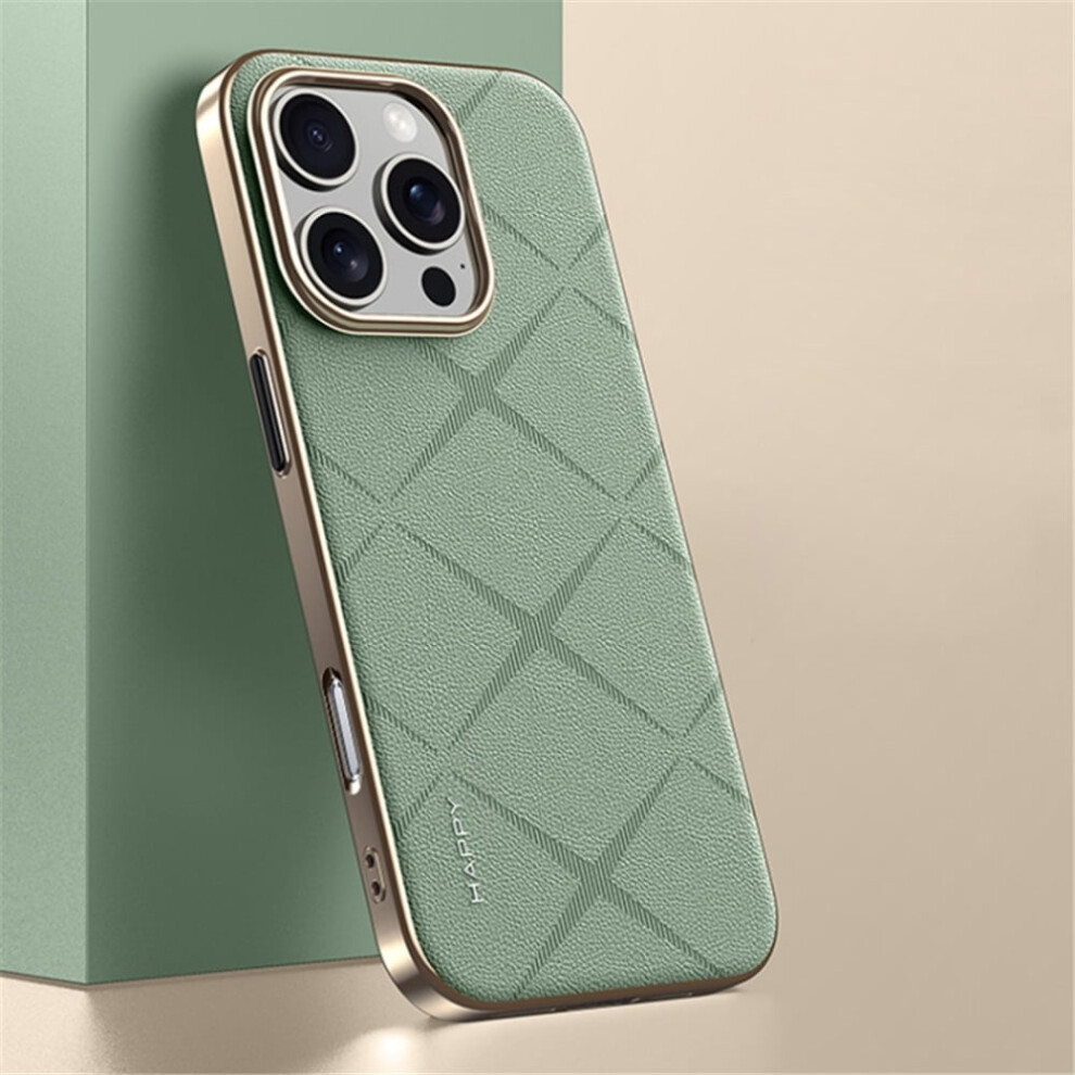 Leather Iphone 14 Pro Max Case Shockproof Green 937196980178