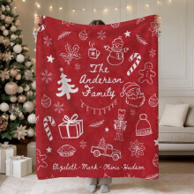 HELLOYOUNG Custom Christmas Blanket Soft Flannel Fleece