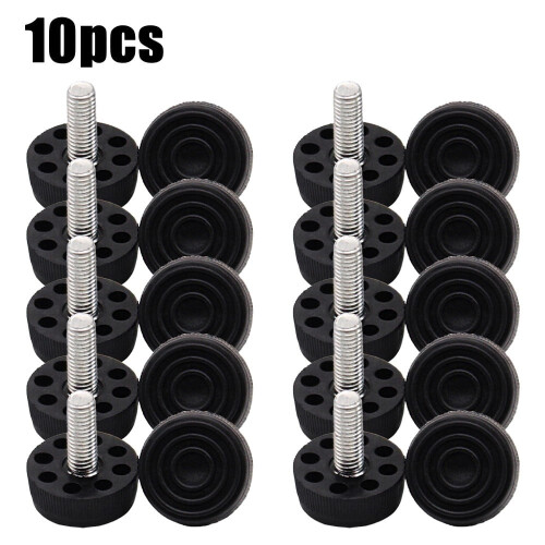 RAINB Adjustable Height Foot, Plastic Base, 10 Pack Screw In