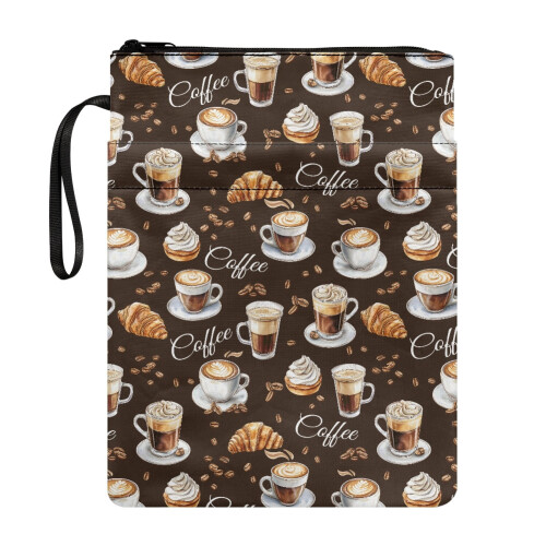 Τσάντα Tote για φλιτζάνια καφέ Latte Art (11,4"x8,66"), Πλενόμενη θήκη βιβλίου – Δώρο για τους
