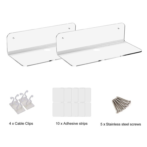 1 Set Wand Audio Opbergplank Stand Steunplanken 2