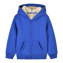 Kids' Winter Fleece Jacket with Hood, Sherpa Faux Fur Lined, Zip-Up, Pockets – Compatible with Boys & Girls