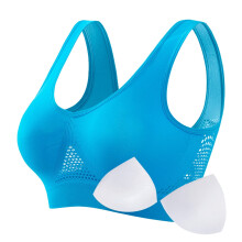 Soutien-gorge de sport grande taille pour femmes, soutien-gorge de sport respirant, rembourré, sans armatures, effet push-up, idéal pour la course,