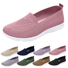Willtoo2025Ortopediske sko for kvinner, brede pustende slip-on joggesko, sklisikre sykepleiersko med støtte for fotbuen – rosa 7,5W