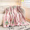 Queen Size 3D Fleece Blanket Grey Reindeer Snowflake Design 1