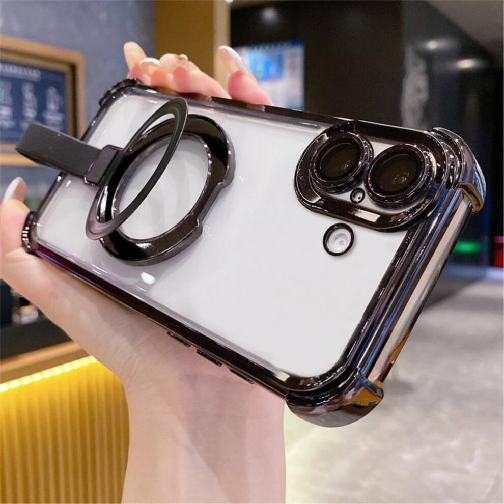 Iphone 16 Plus Transparent Magsafe Case With Ring Stand And 937196983834