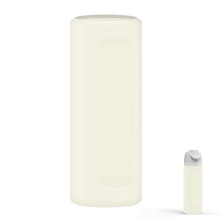 Housse en silicone pour bouteille d'eau compatible avec Owala FreeSip 24 oz, protection antidérapante, cache-bouteille, blanc cassé