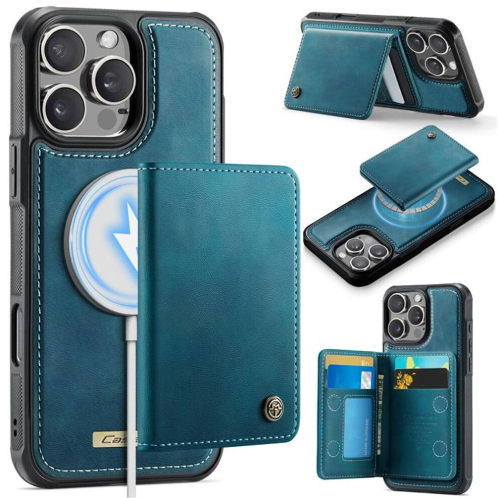 Rfid-Blocking Magsafe Wallet Case For Iphone 11 Pro Pu Blue 937196984299