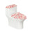 Heart Pattern Toilet Seat Lid Cover Set 2 Pack Stretch 1