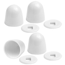 Acessórios para vaso sanitário Pletrvy: Tampa para parafuso de ancoragem (4 peças), compatível com vasos sanitários universais, ferramenta de