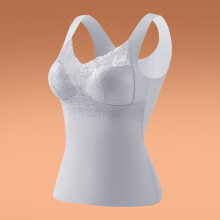 Women's V-Neck Camisole with Lace Trim and Padded Bra