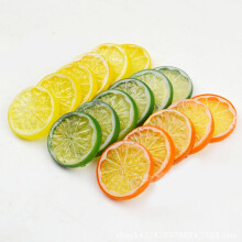 4Pcs Realistic Plastic Lemon Slices Decor – Wedding, Festival, Photo Props, Basket Filler, 3 Colors (Compatible with Lemon Themes)