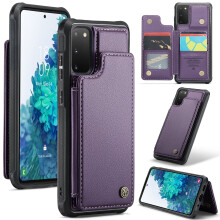 CaseMe Leather Wallet Case for compatible with Samsung Galaxy S20 FE – RFID Blocking, Magnetic Clasp, Kickstand, Shockproof