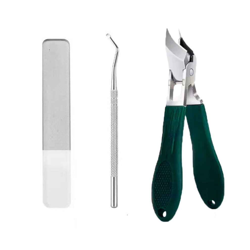 Slanted Nail Clipper for Thick Toenails Curved 1 Piece