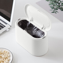 Mini Trash Can with Lid, Removable Plastic Wastebasket for Bathroom, Office, Kitchen, Desk – Odor-Reducing & Multifunctional
