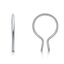 925 sterling zilveren open huggie oorringen 10 mm