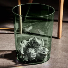 Upgraded Transparent Large-Capacity Trash Can – 12L – Green Home Storage and Organization