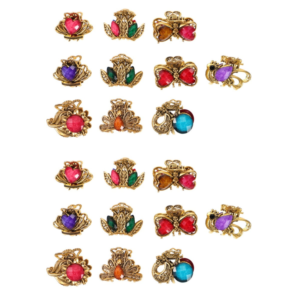 20 pcs Mini Jaw Clips Women Small Hair Claw Clamps Vintage Hair Claw Clip