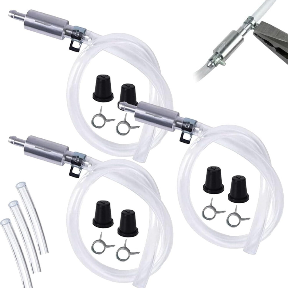 Brake Bleeder Hose With One-Way Check Valve Â Universal Kit For Car/Motorcycle Clutch & Hydraulic Brake Systems, Soft Tube + Metal Clips 9557311449369