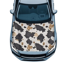 Cow Print Car Hood Cover – Washable, Elastic, Portable for Most Cars, Trucks, SUVs & Pickups