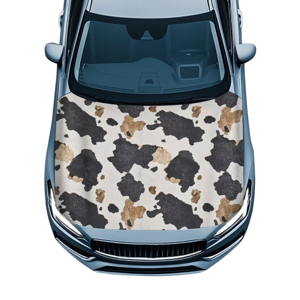 Cow Print Car Hood Cover Â Washable, Elastic, Portable For Most Cars, Trucks, Suvs & Pickups 9557311449833