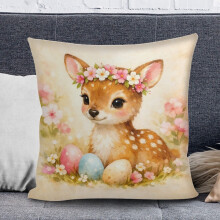 Easter Pillow Cover Farmhouse Style 17x17 inch