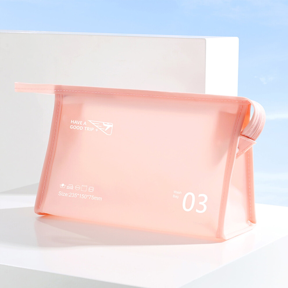 Waterproof PVC Cosmetic Bag - Jelly Texture, Bright Colors, Easy Clean, Travel & Daily Makeup Organizer