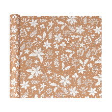 Christmas Wrapping Paper Roll, Vintage Brown Gift Wrapping Paper, Snowflake Gift Wrap Paper, for Christmas Winter Holiday Birthday Party (118" x 17")