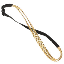 Golden Braided Headband Elastic Stretch Hair Accessory