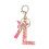 Porte-clés papillon à pompon avec pendentif 26 lettres 1