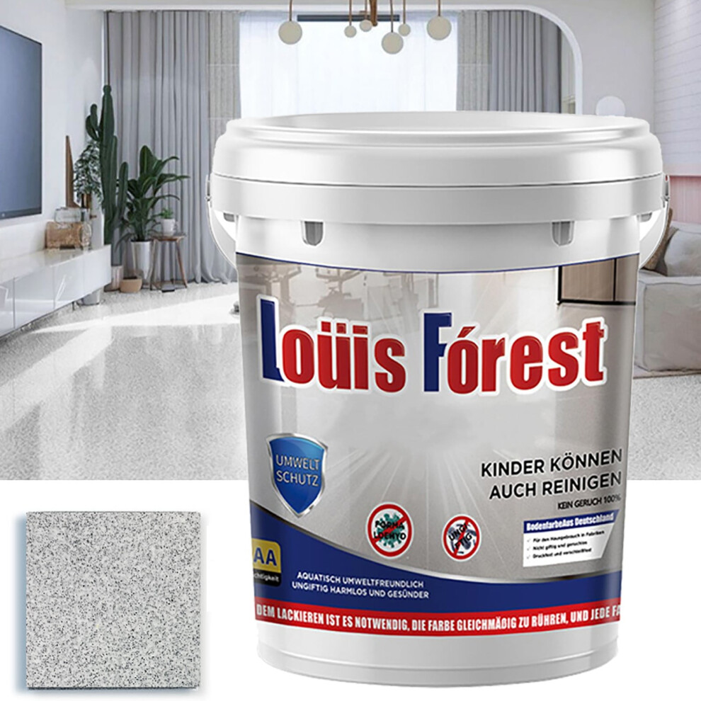 High-Gloss Marble Epoxy Floor Coating, Waterproof Water-Based Paint For Garage (Light Gray, 0.5L) Â Compatible With Louis Forest 9557311451607