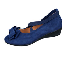 Women's Bowknot Ballet Shoes Pointed Toe Slip-On Suede Mary