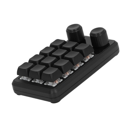 Clavier mécanique avec molettes réglables et prise en charge des macros, pavé numérique USB compact et programmable pour une utilisation 2