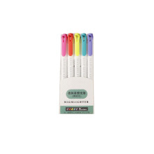 5/15Pcs Double-Ended Fluorescent Highlighters, Fast-Drying, Compatible with Scrapbooking, Calendar, Journal & Notebook