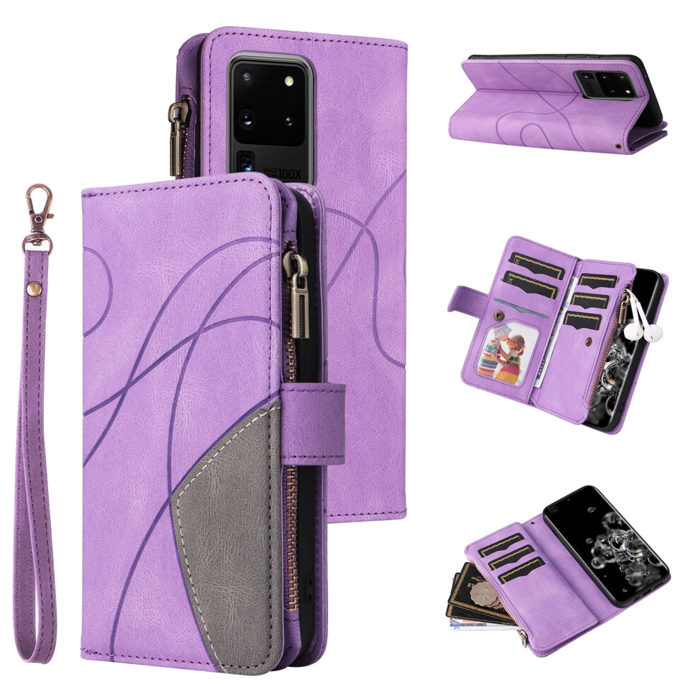Pu Leather Folio Case For Samsung Galaxy S20 Ultra 5G Purple 974856059430