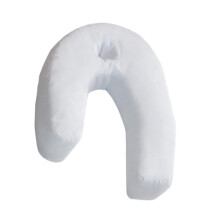 Oreiller en forme de U avec trou pour les oreilles, oreiller en forme de J pour dormir sur le côté, soutien orthopédique de la nuque et de la